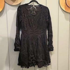Free People - Black Lace Dress